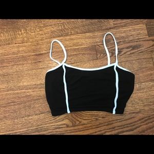 Black and white crop top